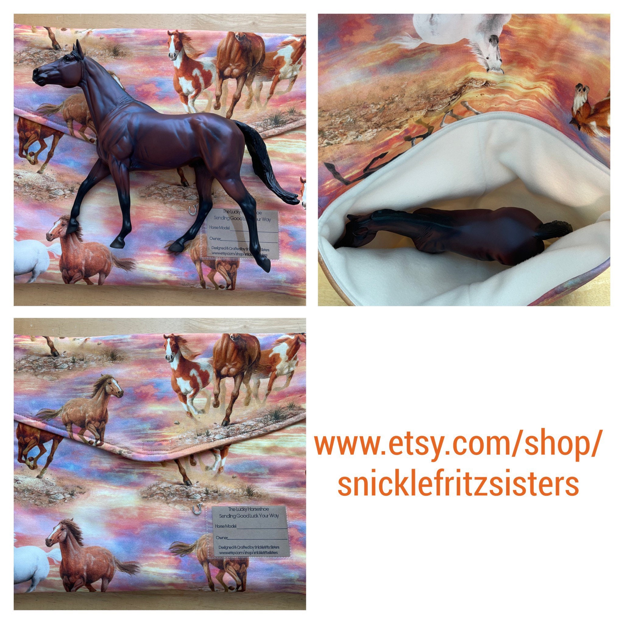 Handcrafted Model Horse Premium Padded Storage Pouch
