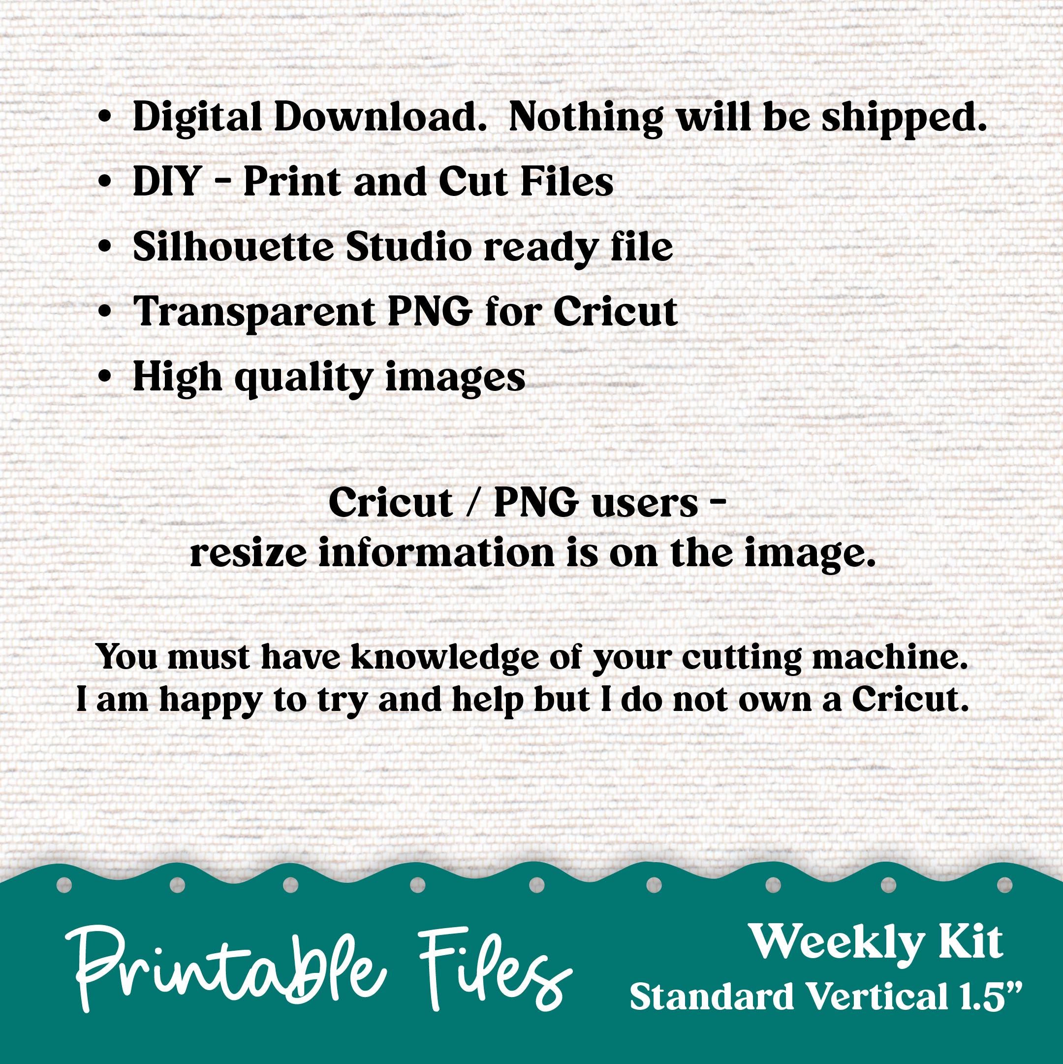 PRINTABLE Weekly Vertical Priorities Sticker Kit 7x9 and 8x11 Plum ...