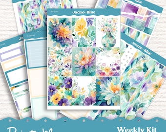 PRINTABLE Weekly Sticker Kit Standard B6 Academic Planner Stickers Erin ...