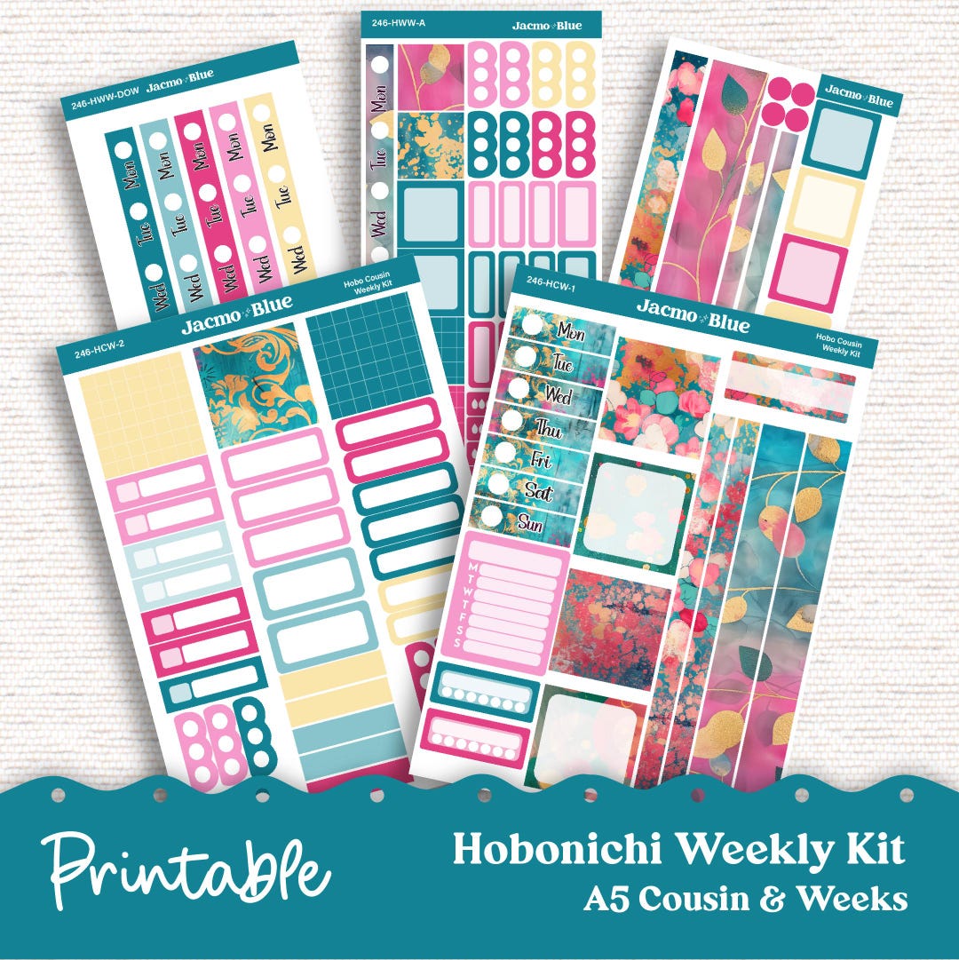 PRINTABLE Hobonichi Cousin & Weeks Sticker Kit Planner Stickers ...