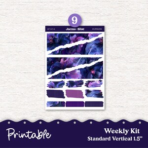 PRINTABLE Weekly Sticker Kit Vertical Planner Stickers - Silhouette ...