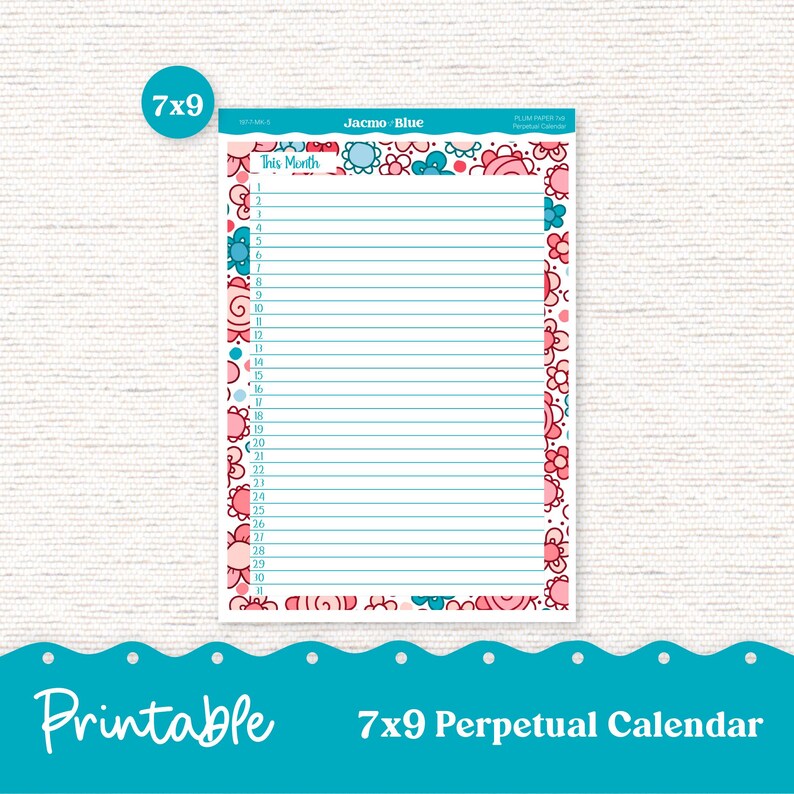 PRINTABLE Monthly Planner Stickers for Erin Condren 7x9 and A5 - Print ...