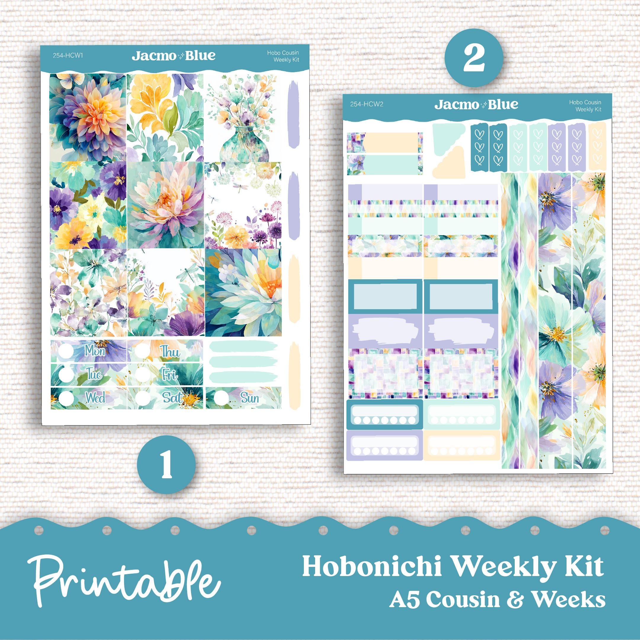 PRINTABLE Hobonichi Weekly Sticker Kit Cousin & Weeks Planner Stickers ...