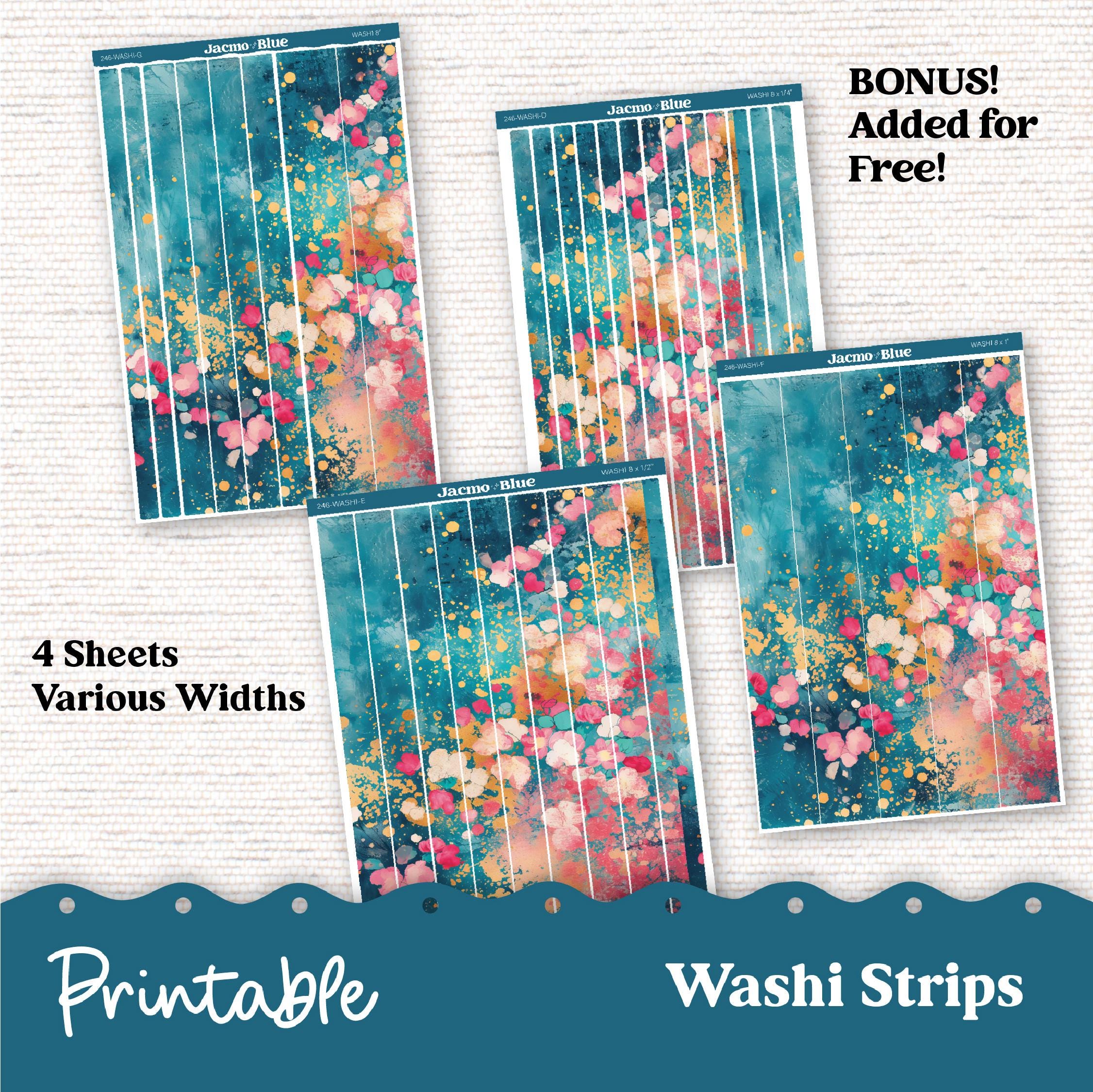 246P Hobonichi PRINTABLE Monthly Planner Stickers for Hobonichi Cousin ...