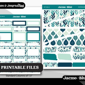 PRINTABLE Weekly Sticker Kit Vertical Planner Stickers - Silhouette ...