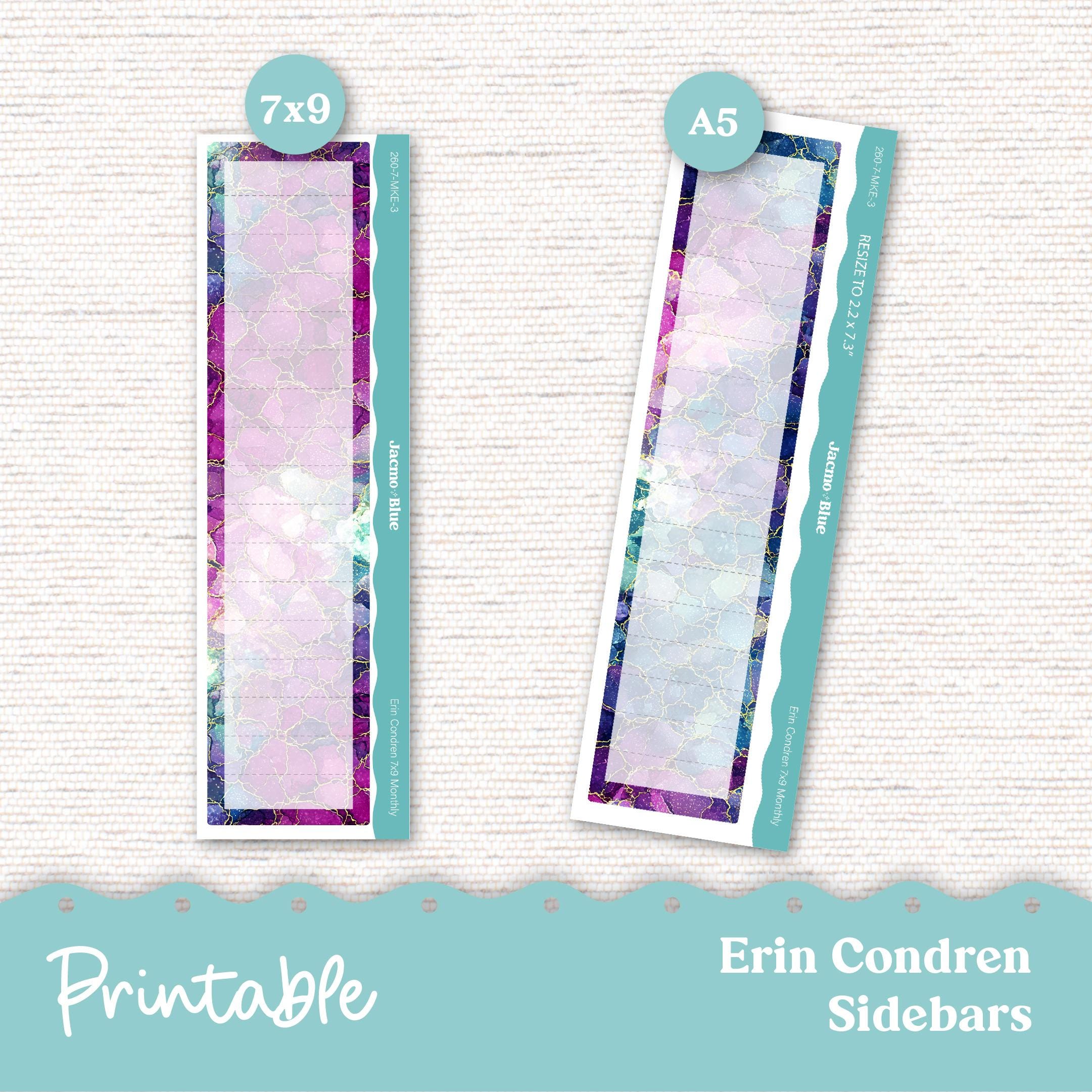 PRINTABLE Monthly Planner Stickers for Erin Condren 7x9 and A5 - Print ...