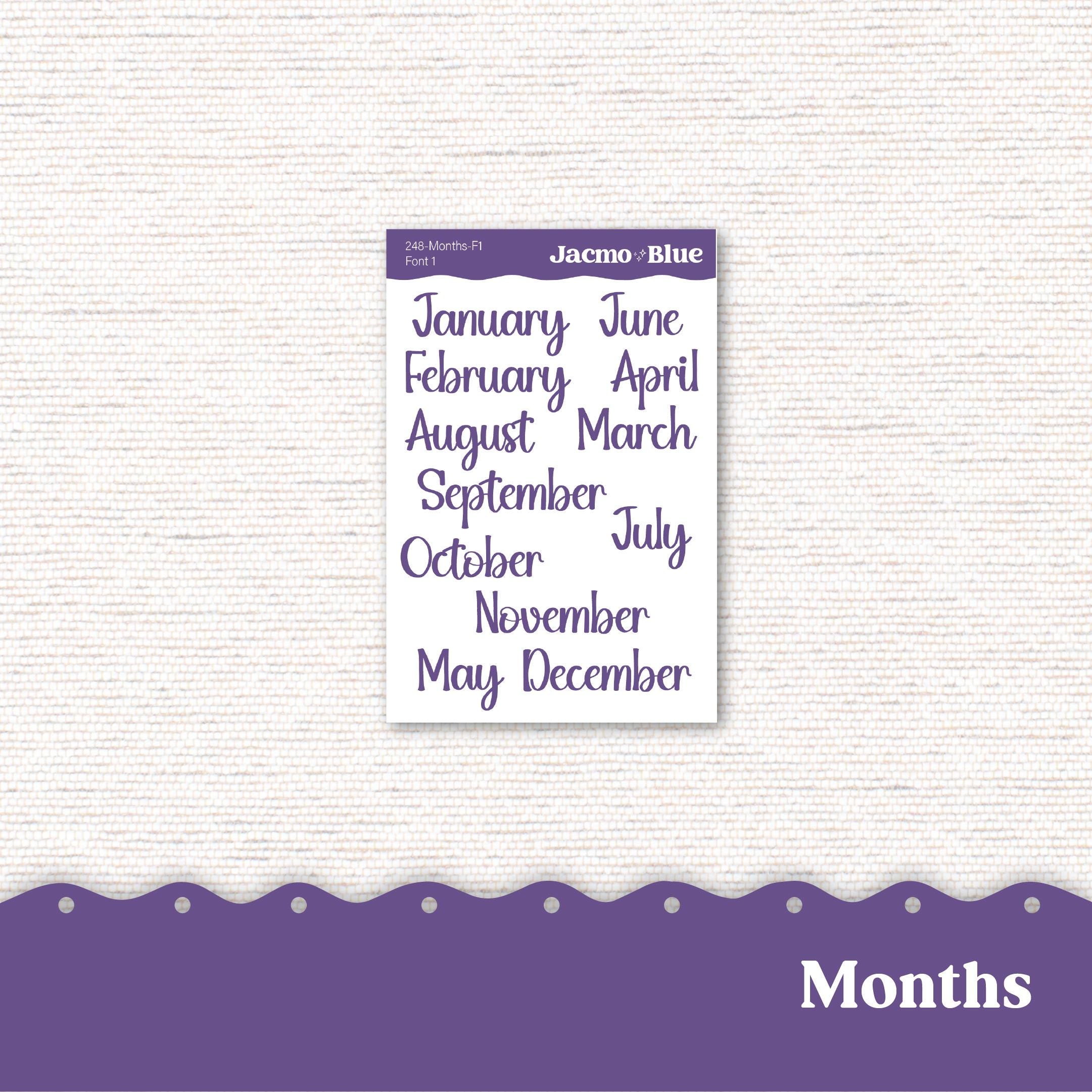 248P PRINTABLE Monthly Planner Stickers for Hobonichi Cousin A5 - Print ...