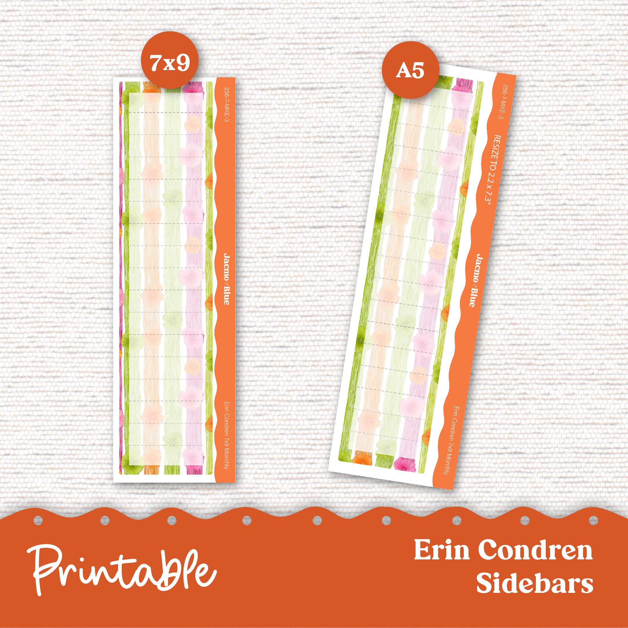 PRINTABLE Monthly Planner Stickers for Erin Condren 7x9 and A5 - Print ...