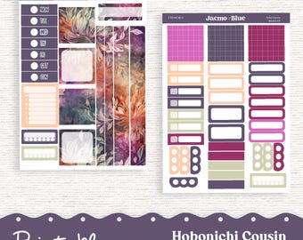 PRINTABLE Hobonichi Cousin Weekly Sticker Kit Cousin Planner Stickers - Silhouette Cricut Transparent PNG Files 171P Fantasy Floral