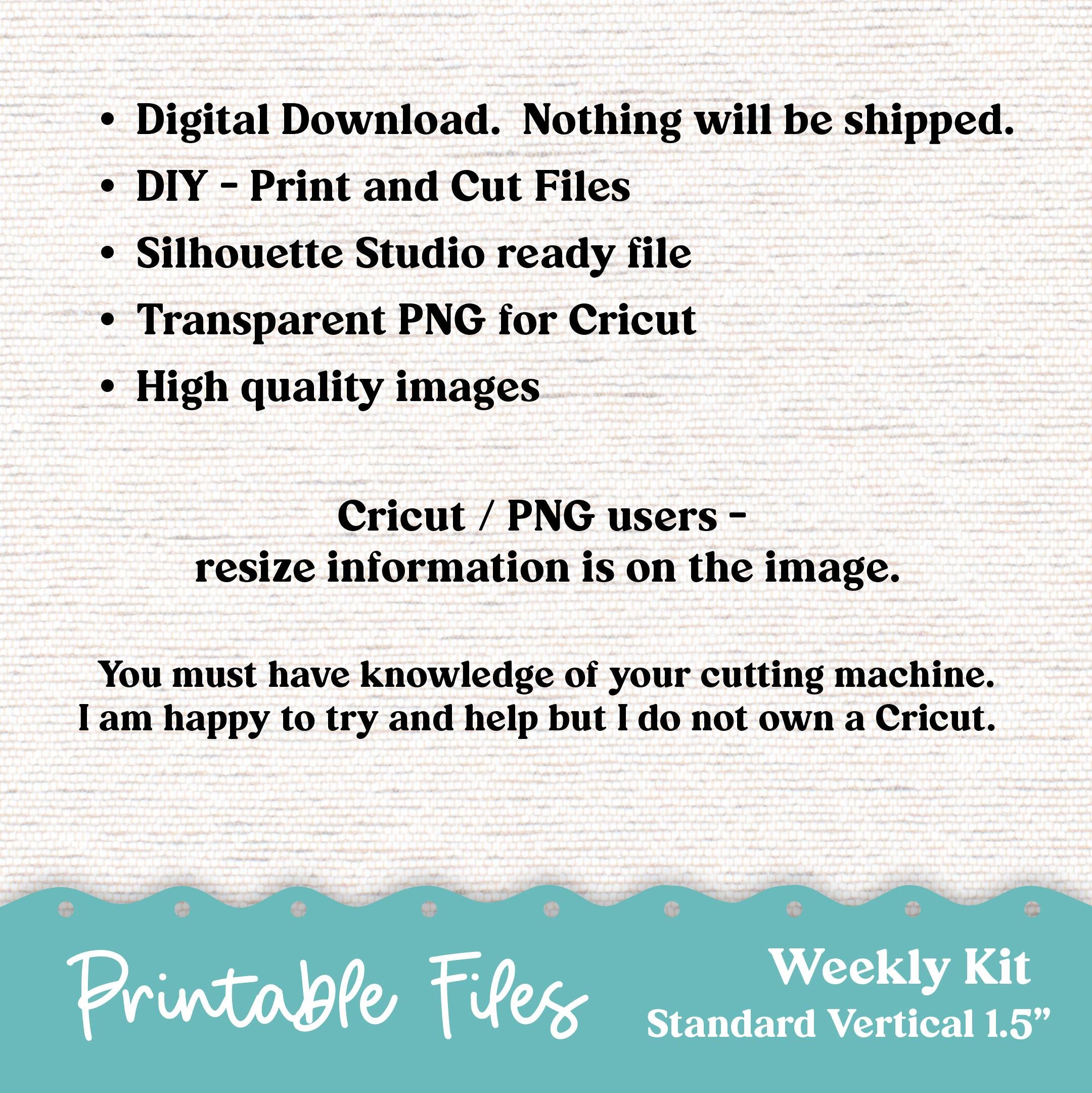 PRINTABLE 7x9 Weekly Vertical Priorities Sticker Kit Plum Paper ...