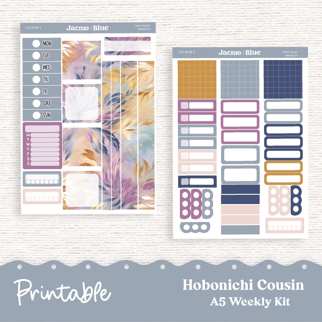 PRINTABLE Hobonichi Cousin Weekly Sticker Kit Cousin Planner Stickers ...