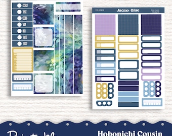 PRINTABLE Hobonichi Cousin Weekly Sticker Kit Cousin Planner Stickers - Silhouette Cricut Transparent PNG Files 174P Fantasy Floral