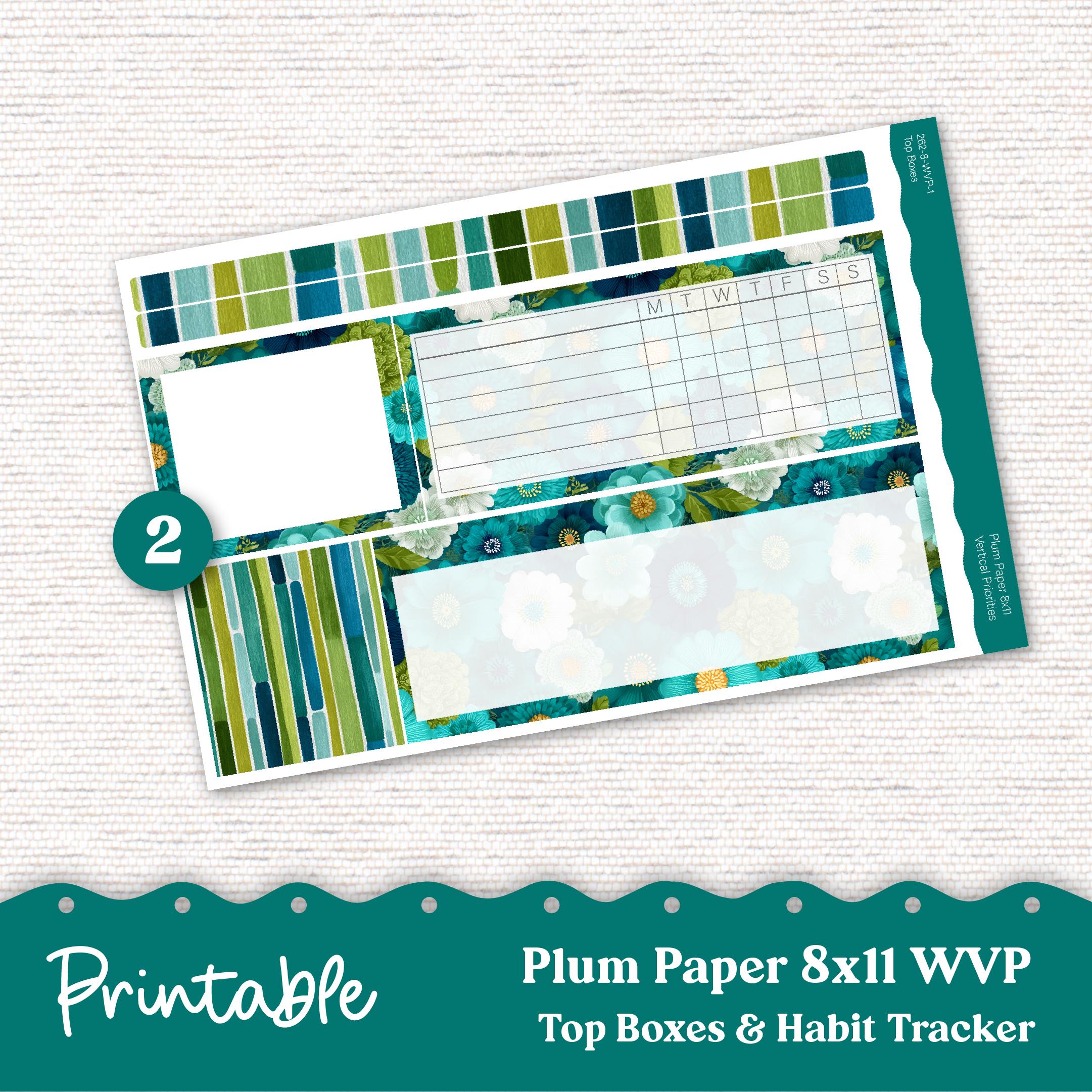PRINTABLE Weekly Vertical Priorities Sticker Kit 7x9 and 8x11 Plum ...