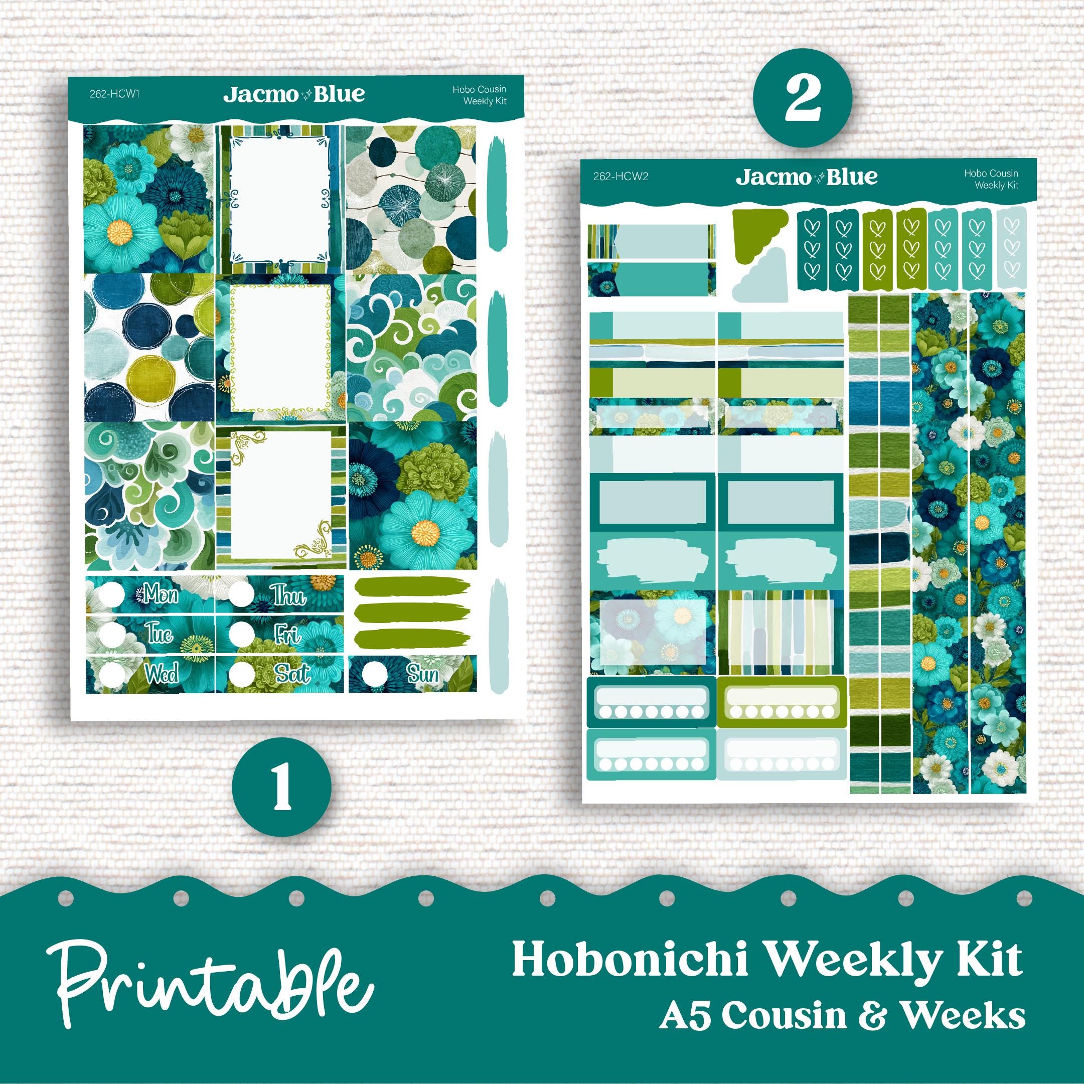 PRINTABLE Hobonichi Weekly Sticker Kit Cousin & Weeks Planner Stickers ...