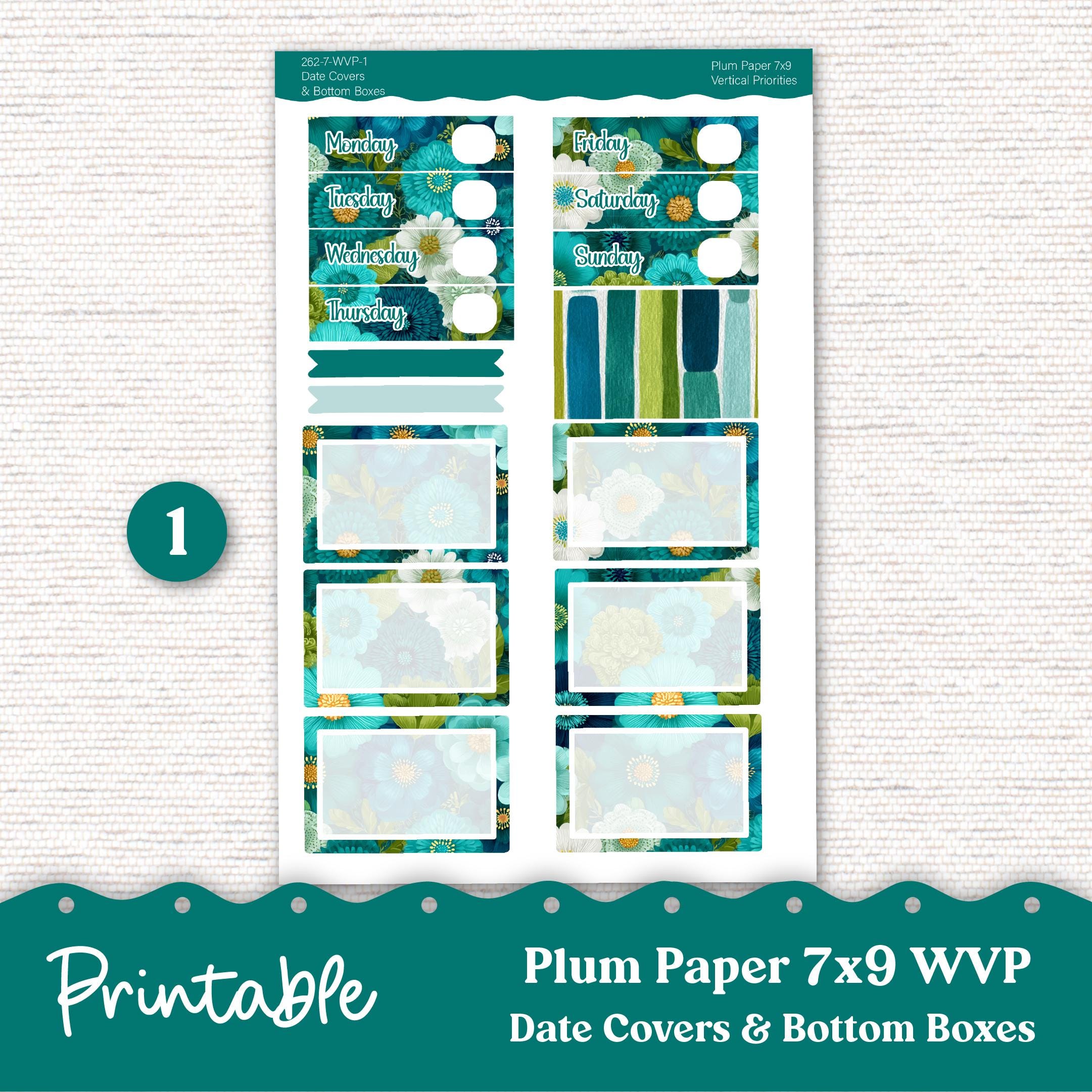 PRINTABLE Weekly Vertical Priorities Sticker Kit 7x9 and 8x11 Plum ...