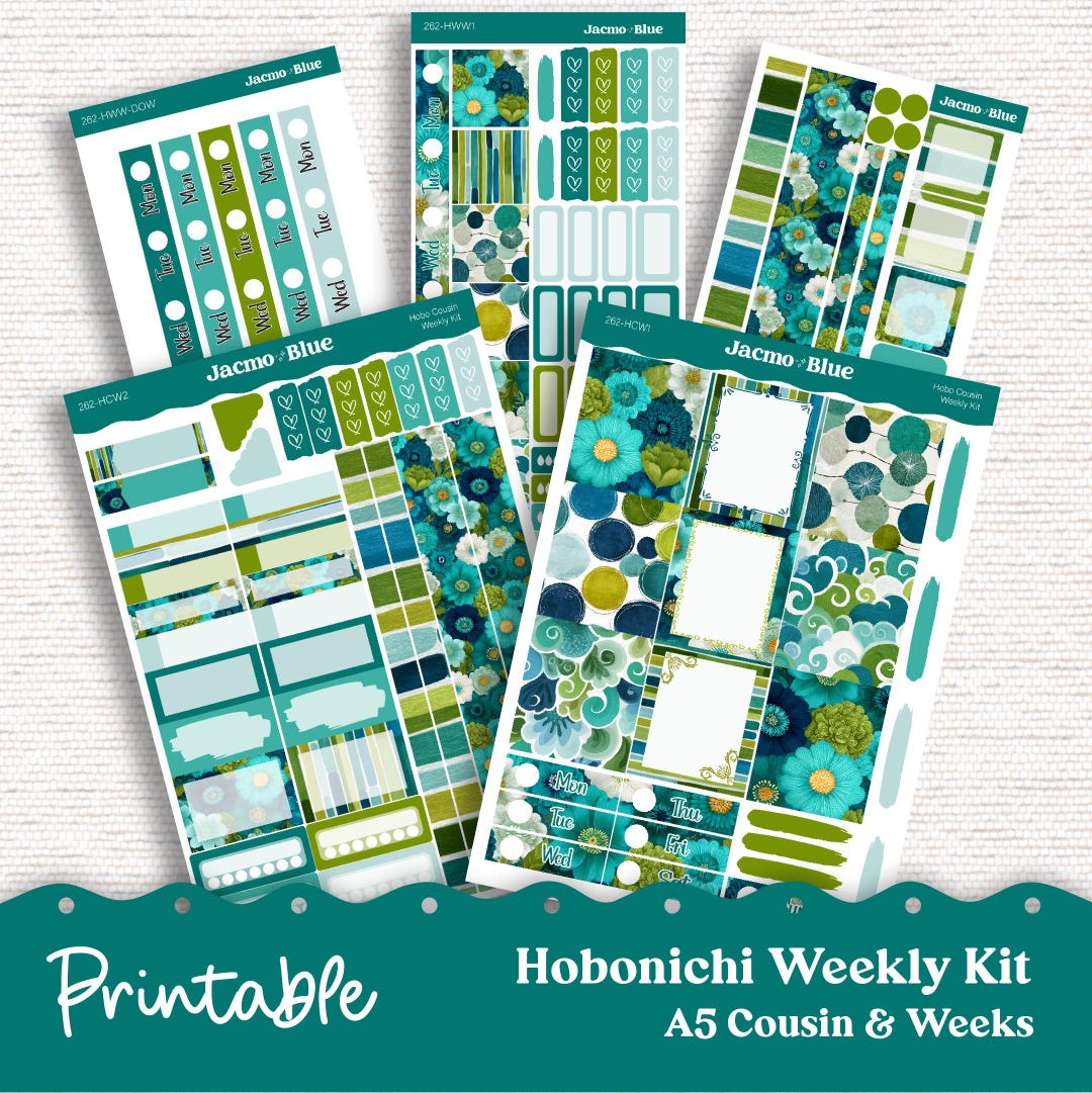 PRINTABLE Hobonichi Weekly Sticker Kit Cousin & Weeks Planner Stickers ...