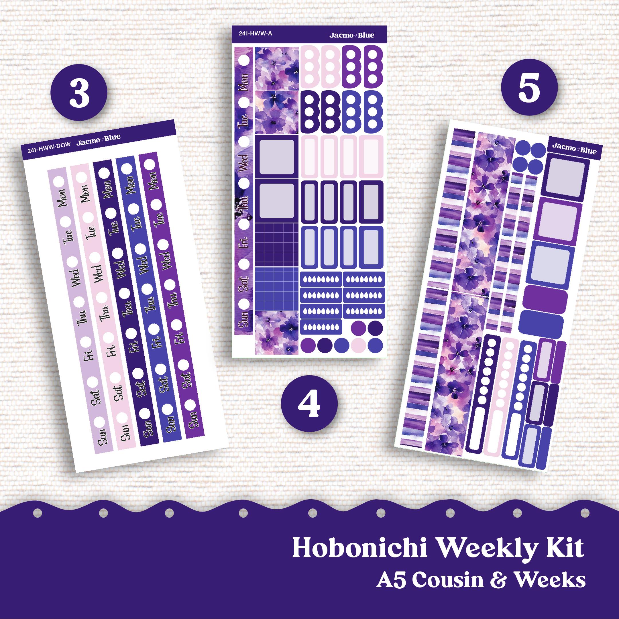 Hobonichi Cousin & Weeks Weekly Planner Sticker Kit 2025 - Hobo ...