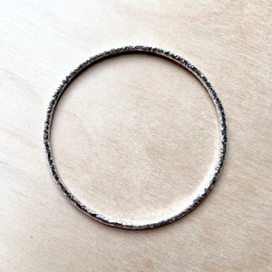 Hammered Sterling Silver Bangle Bracelet