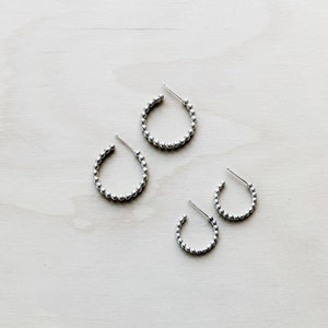 Sterling Silver Stacked Circle Hoop Earrings
