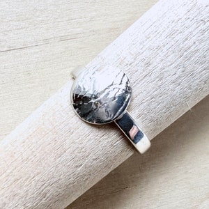 Embossed Sterling Silver False Signet Ring