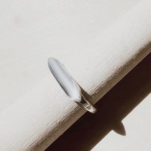 Ultra Mod Sterling Silver Horizontal Shield Ring