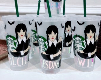 WEDNESDAY Inspired Cold Cup 24 oz, Starbucks Design Limited Edition