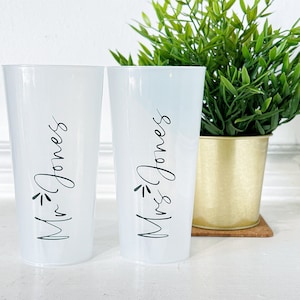 Personalized Reusable Party Cup: 500ml BPA-Free Plastic Bridal & BBQ