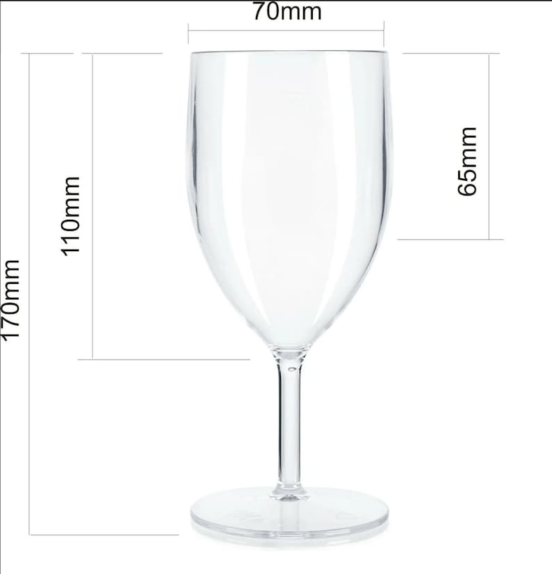 Wine Gin CUP Glass Plastic Reusable Personalised GOBLET CUP Wedding Gifts Bridal Proposal Birthday Glasses Hen Do Glass Medium Clear Cup