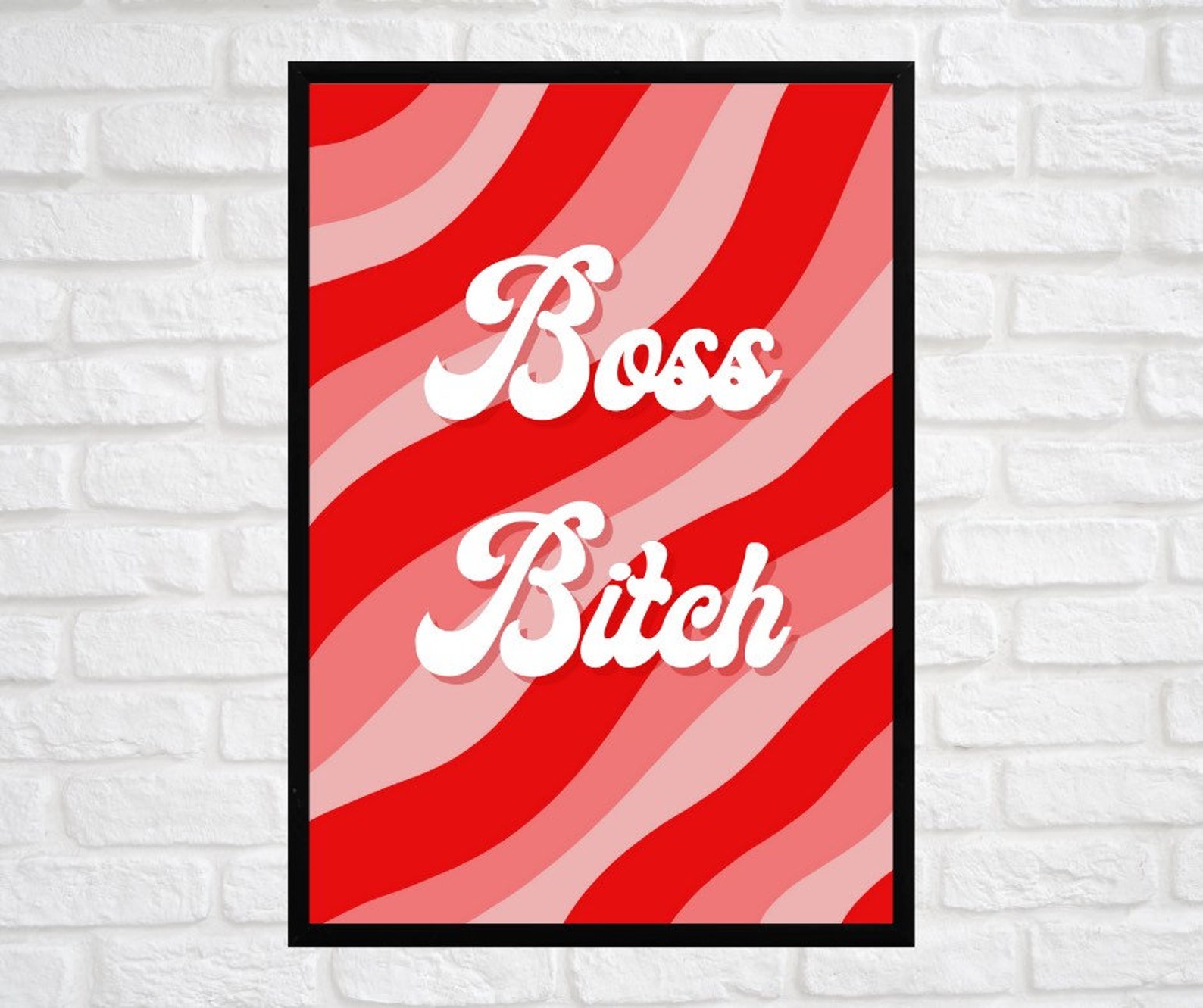 BOSS BITCH A4 Wall Art Motivation Women Empowerment | Etsy