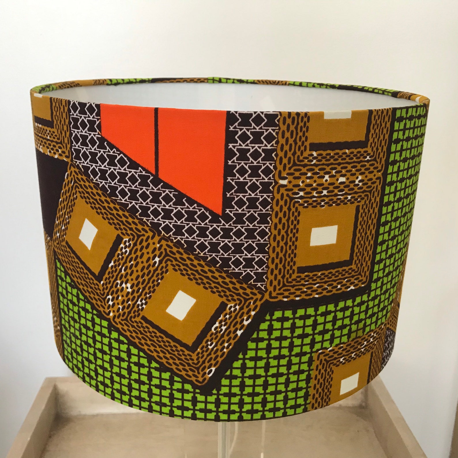 African print fabric handmade lamp shade lampshade ceiling Etsy