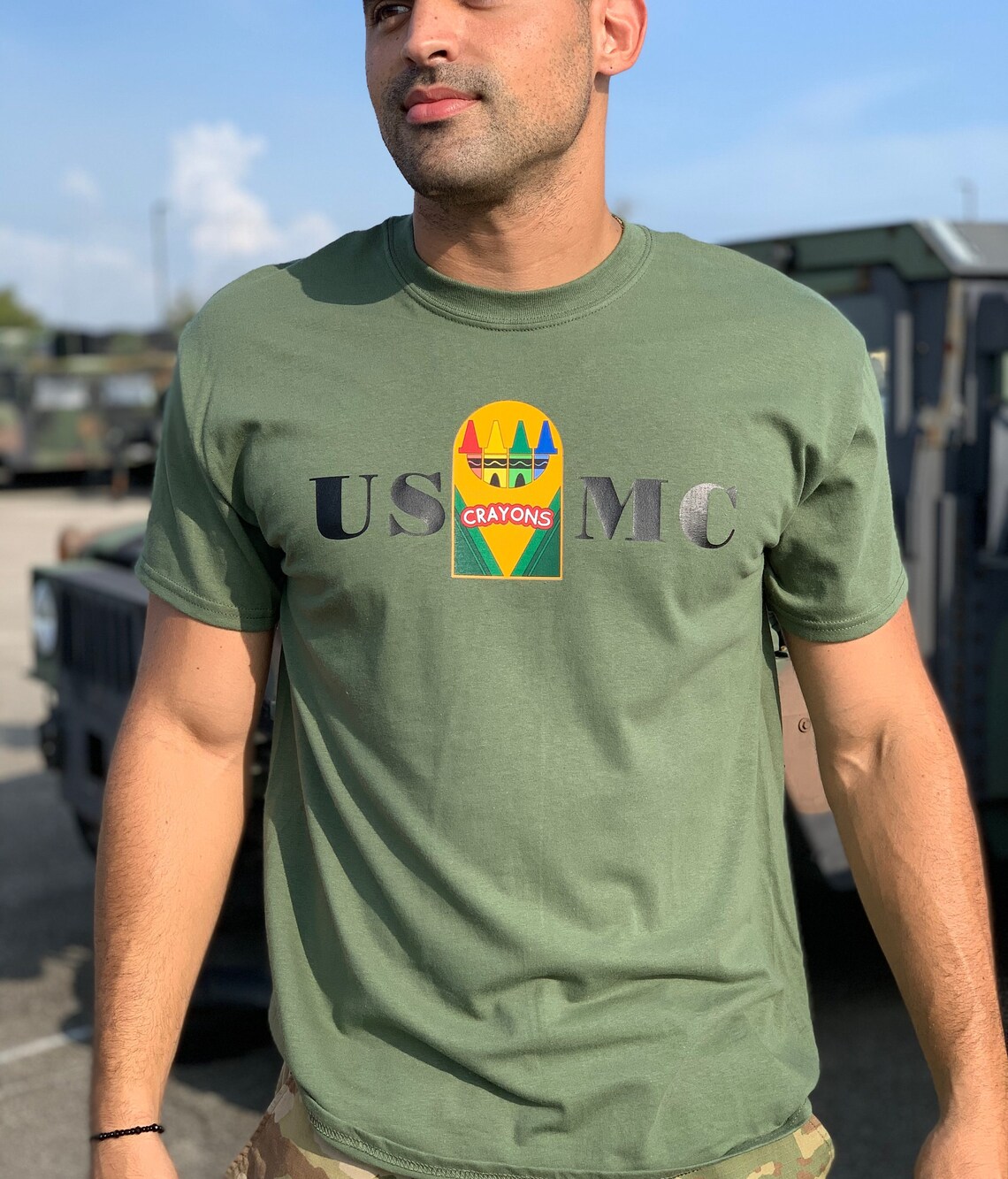 Military Crayons and USMC TShirt Marine Corps and Crayon Etsy