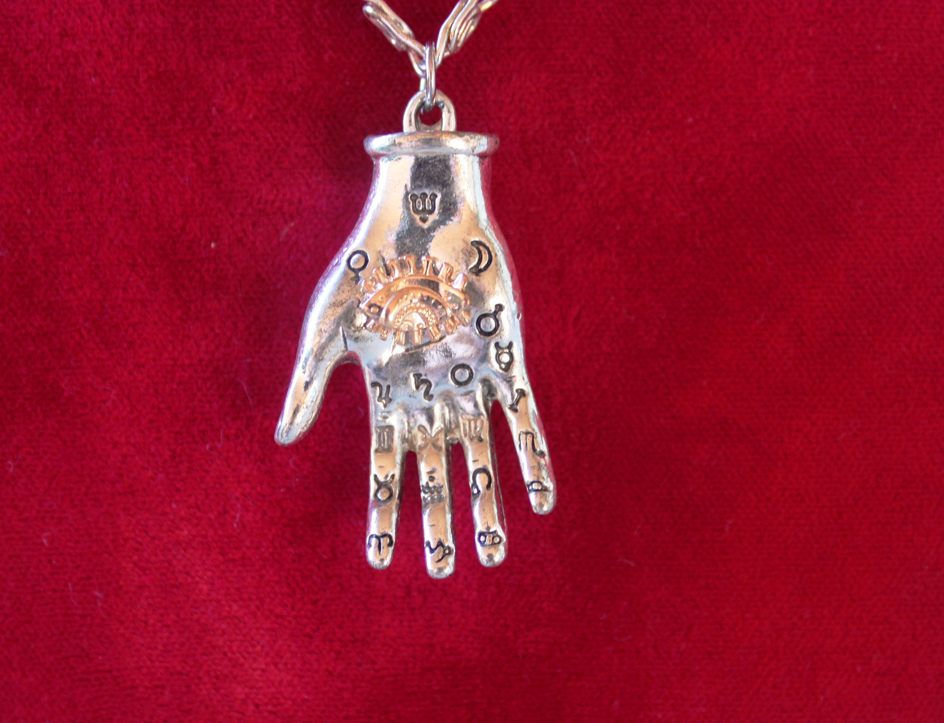 Fortune Teller's Hand Charm With Silver-tone Necklace - Etsy