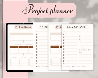 Project overview,project planner printable,project planner,project organizer,project tracker,work planner,productivity planner,business plan