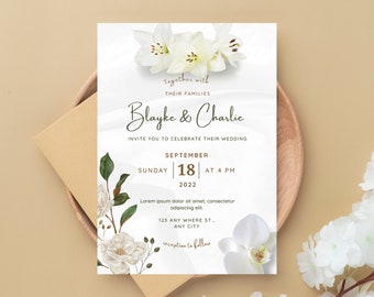 Wedding invitation ,elopement invite,elopement party,happily ever,modern invitation,reception invitation,reception party,instant download