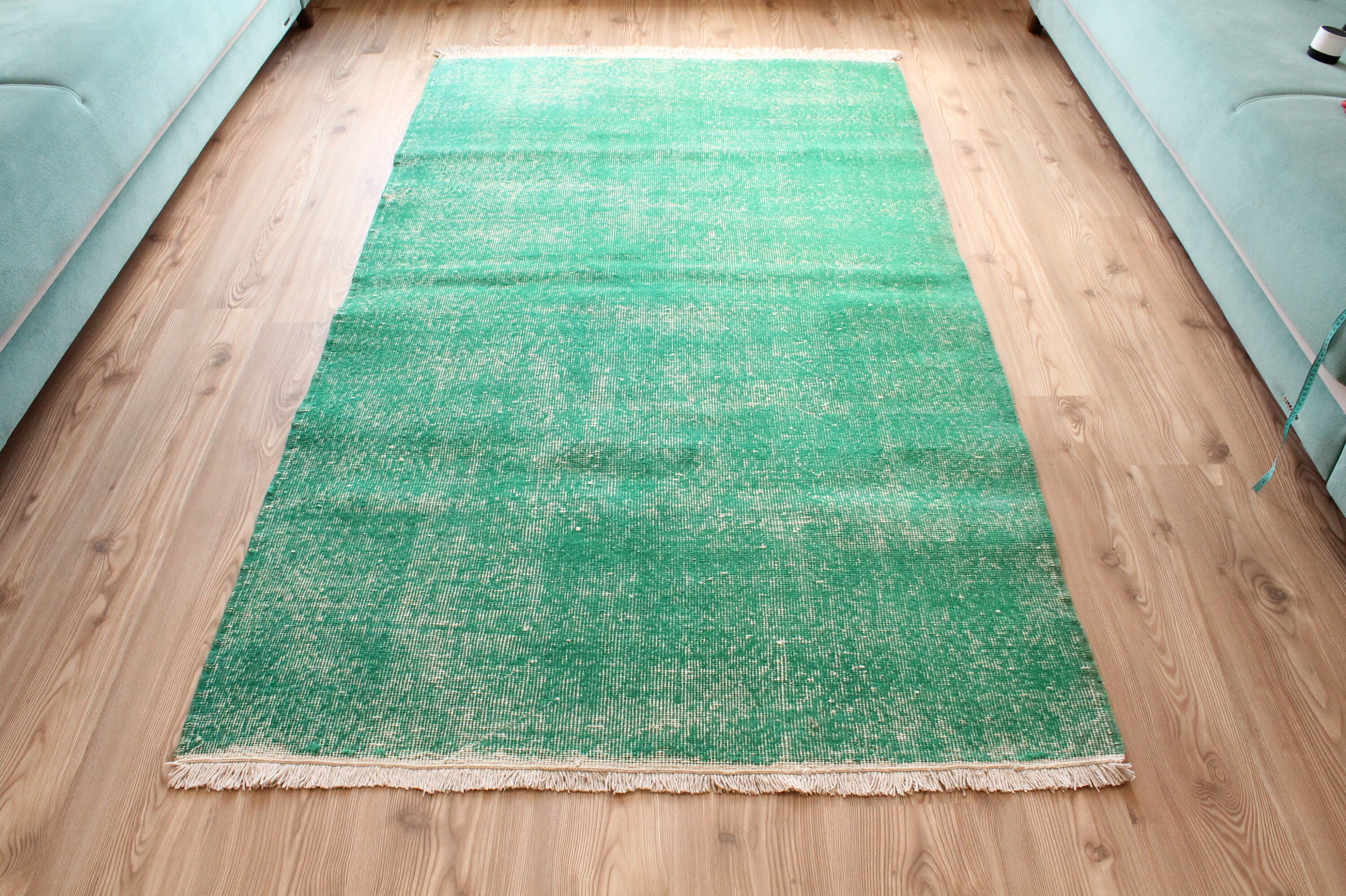 Turkish Rug Green Rug Vintage Rug Handmade Anatolian Oushak Etsy