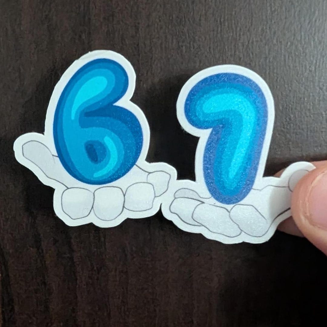 Six Seven (6 7, 67, 6, 7) Sticker - Etsy