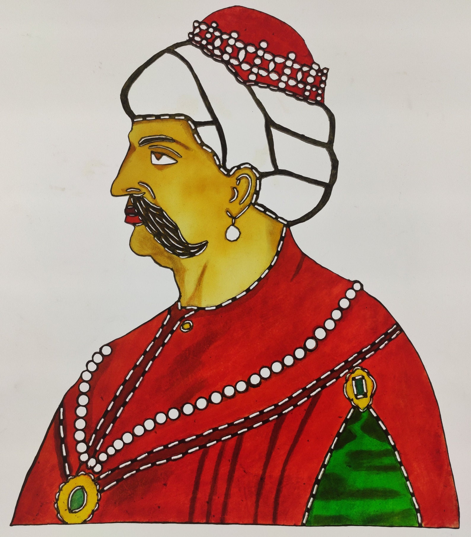 Safavid Shah Shah Ismail Türkisch Karagöz Schattentheater Puppet Style