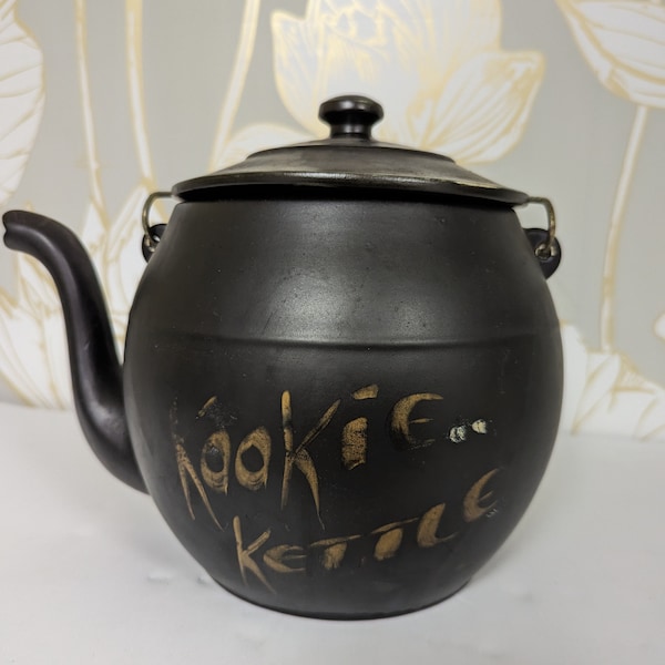 Vintage "Kookie Kettle" Cookie Jar by McCoy Pottery