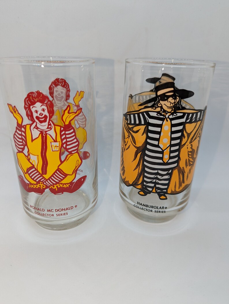 Vintage Mcdonald's Collector Glasses Etsy
