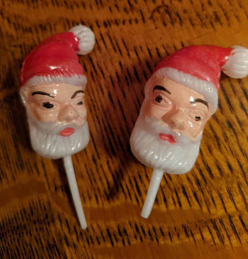 Set of 9 Vintage Santa Picks