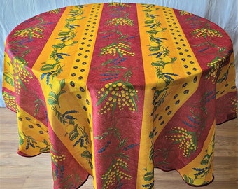 OLIVOU CREAM WHITE COUNTRY FRENCH PROVENCE TABLECLOTH 160cm NEW 64" ROUND OLIVOU CREAM WHITE COUNTRY FRENCH PROVENCE TABLECLOTH 160cm NEW 64" ROUND