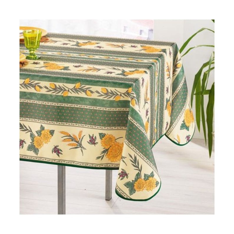 180cm 71" ROUND SUNFLOWERS OLIVES WHEAT GREEN PROVENCE FRENCH TABLECLOTH NEW! 180cm 71" ROUND SUNFLOWERS OLIVES WHEAT GREEN PROVENCE FRENCH TABLECLOTH NEW!