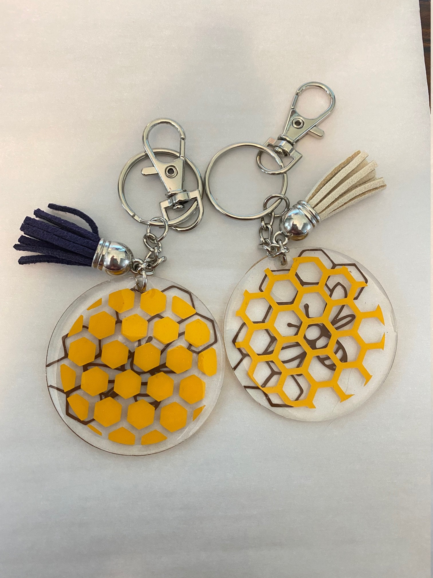 Bee Keychain Etsy
