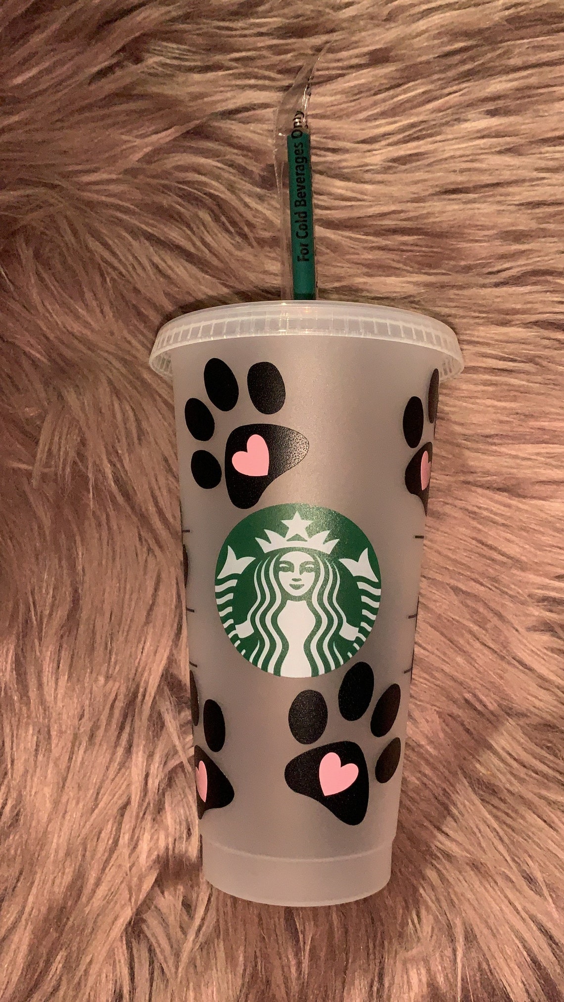 starbucks paw glass