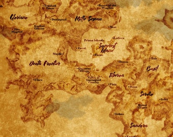 Map of Endiness - The Legend of Dragoon Map Digital Download  [Digital Print | Game Wall Art | Poster Art Print | Video Game]