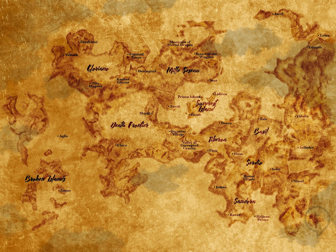 Map of Endiness - the Legend of Dragoon Map Digital Download [digital ...