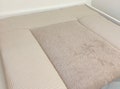 Beautiful changing mat in solid beige terry cloth and waffle weave. Product number: WA 0712