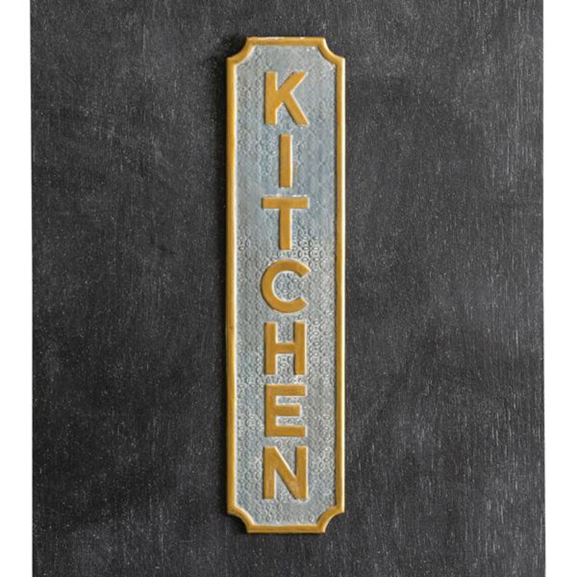 Kitchen Galvanized Metal Wall Sign Vertical Kitchen Sign Etsy