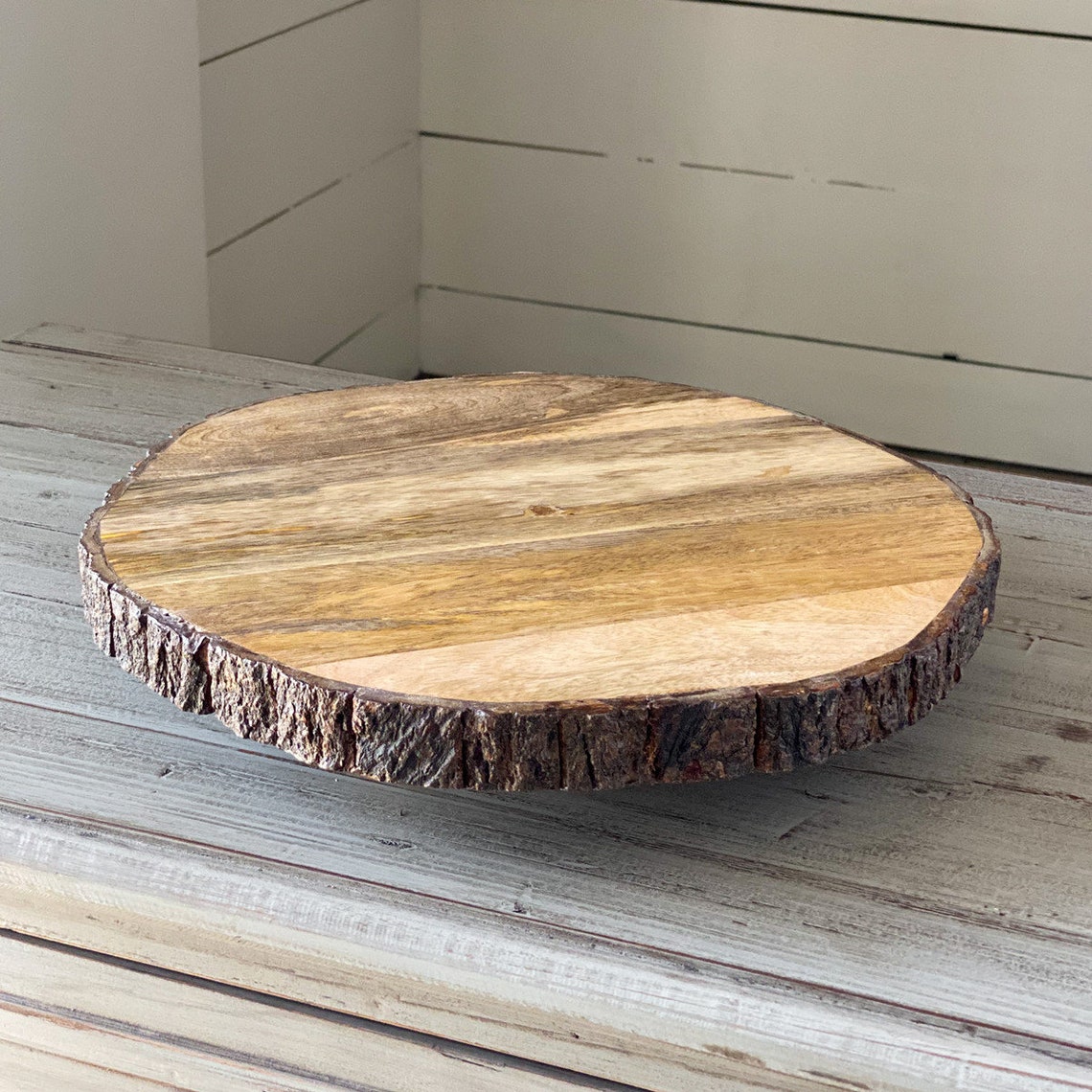 Mango Wood Lazy Susan Woodland Lazy Susan Live Edge Wood Etsy