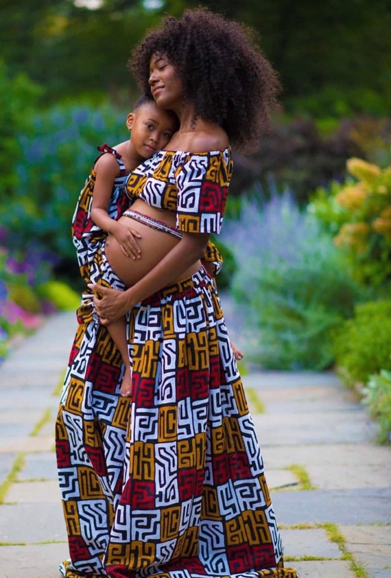 African Maternity Outfit Pieces Set, Maternity Outfit, African